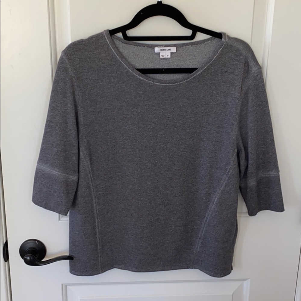 Helmut Lang 3/4 Sleeve Sweatshirt Top